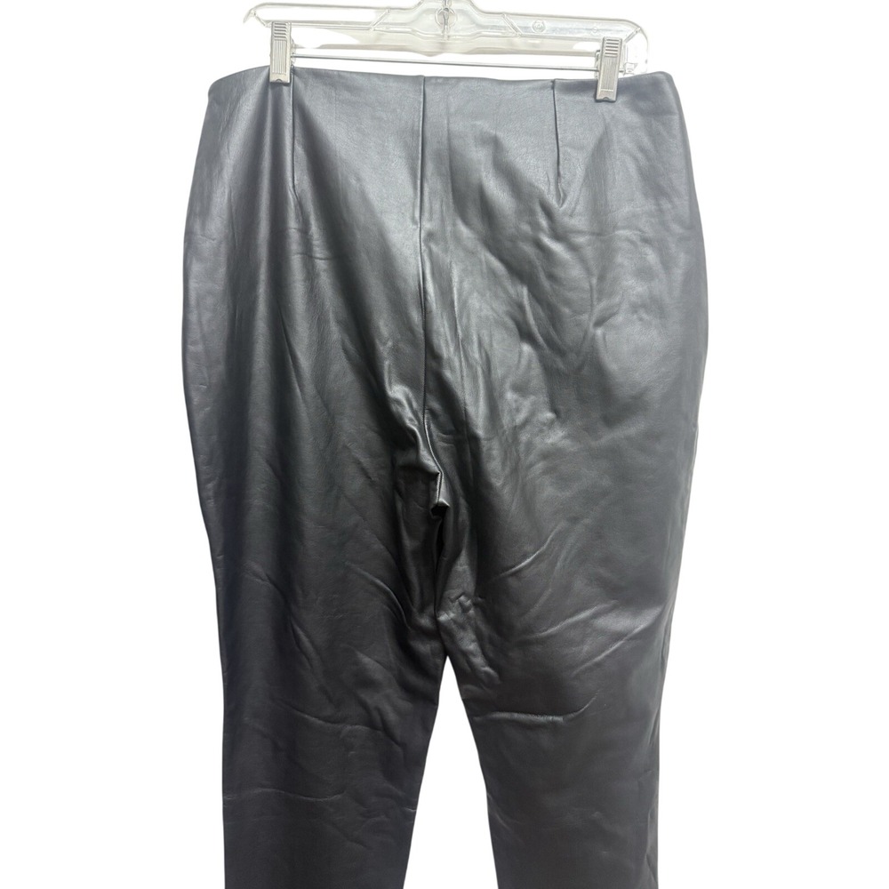 HALOGEN Nordstrom Sz 1X Faux Leather Black Leggings Trousers Pants Party Glam - Picture 7 of 11